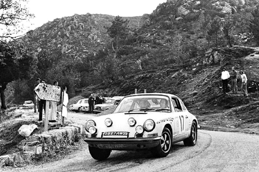 Claude Ballot-Lena at 1970 Tour de Corse in a Porsche