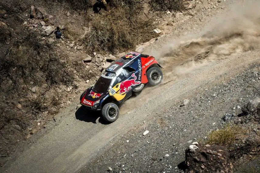 Carols Sainz in his Peugeot 2008 DKR at Belem