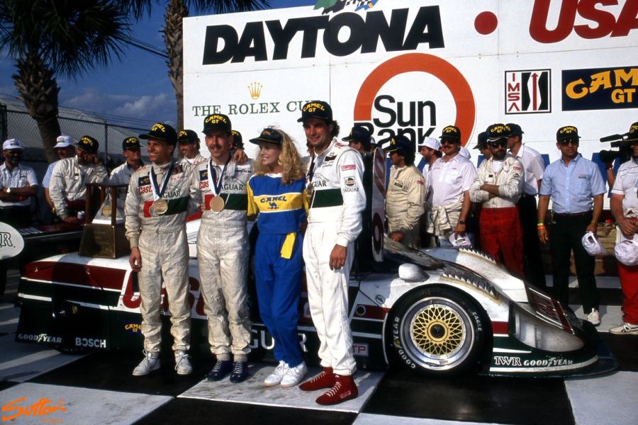 1990 Daytona 24h winners Davy Jones, Andy Wallace and Jan Lammers
