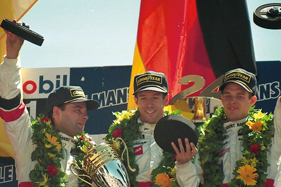 Davy Jones, Manuel Reuter, Alexander Wurz - 1996 Le Mans 24 Hours winners