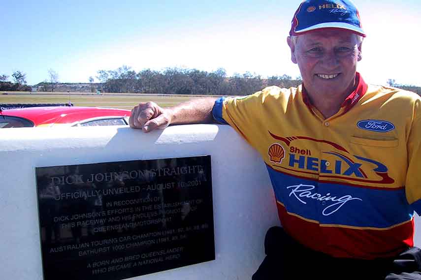 Dick Johnson, plaque, Queensland Raceway