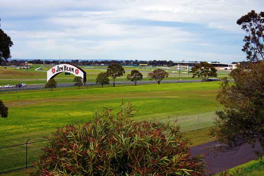 Sandown Raceway complex panorama