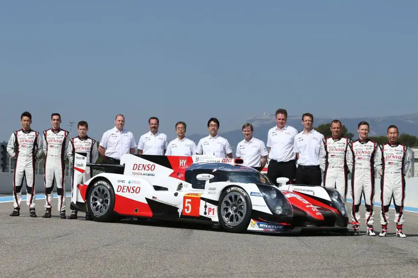 Toyota TS050 Hybrid and six drivers of the Toyota Gazoo Racing