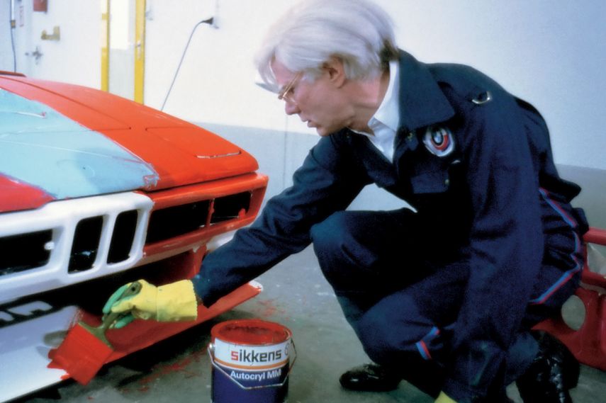 Andy Warhol painting the BMW Art Car