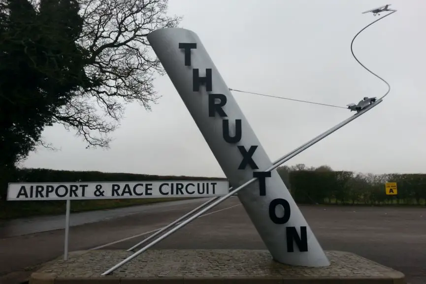 Thruxton racing circuit, Hampshire, England