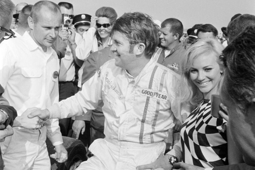 Ronnie Bucknum, first race at Michigan International Speedway in 1968.