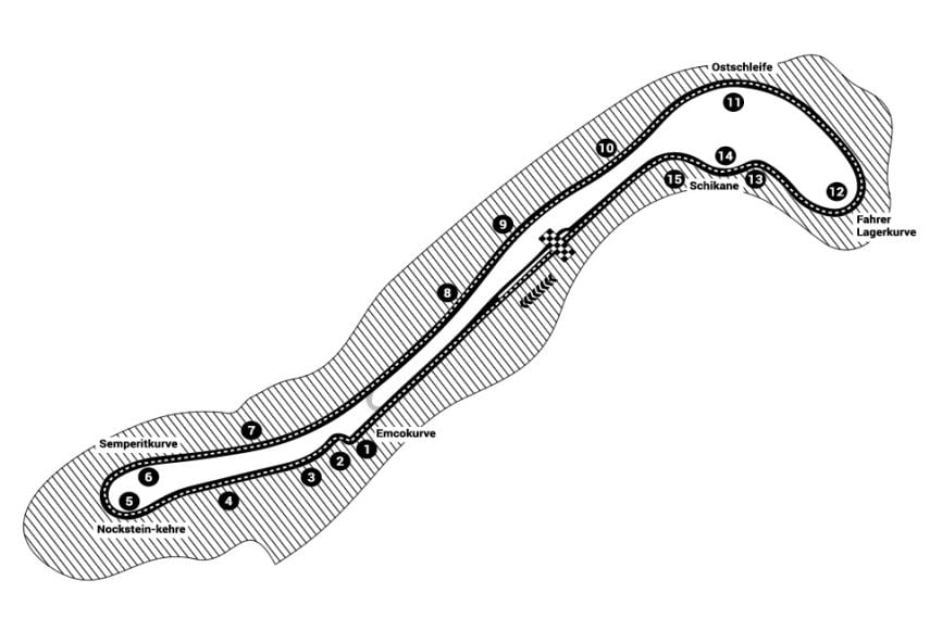 Salzburgring circuit map