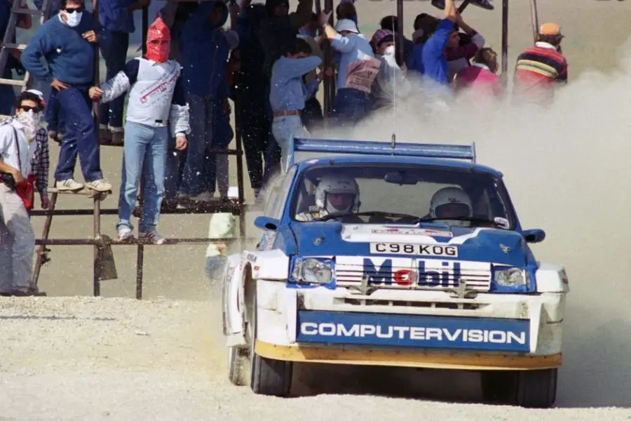 Tony Pond's MG Metro 6R4 at 1986 Rallye sanremo