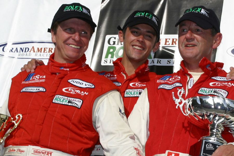 Didier Theys (left) with his teammates in 2002