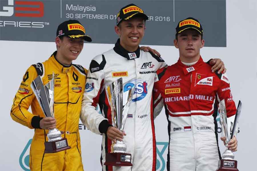 Aitken Albon Leclerc GP3 Sepang