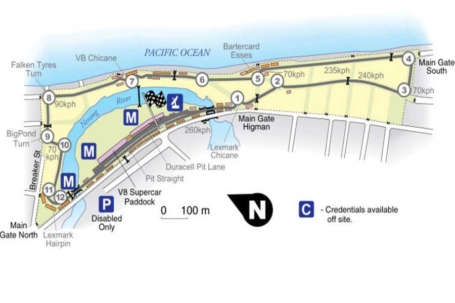 Surfers Paradise street circuit, original layout