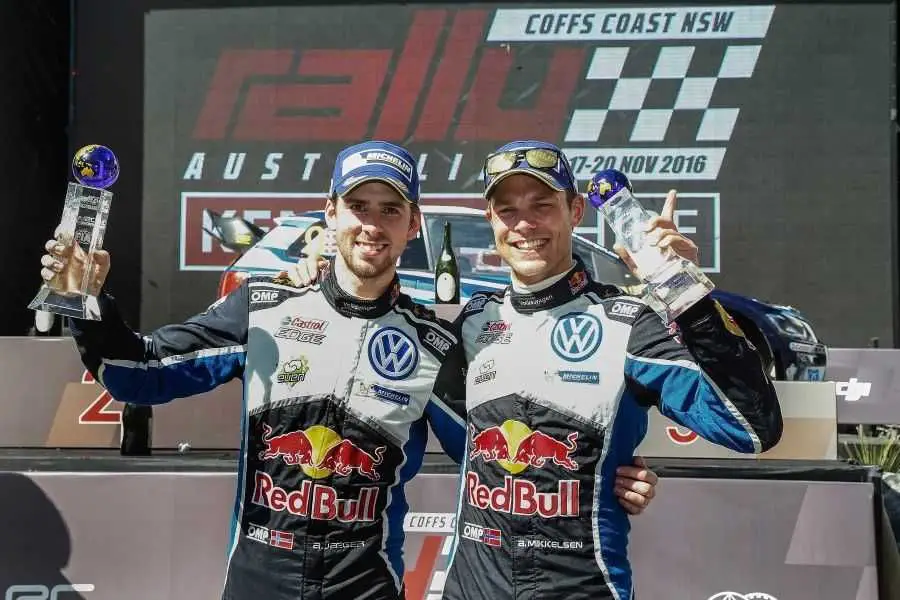 2016 Rally Australia, Andreas Mikkelsen, Anders Jaeger, Volkswagen Motorsport