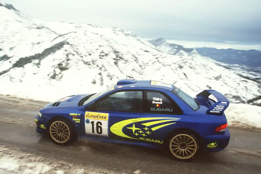 Bruno Thiry and Stephane Prevot at 1999 Rallye Monte-Carlo