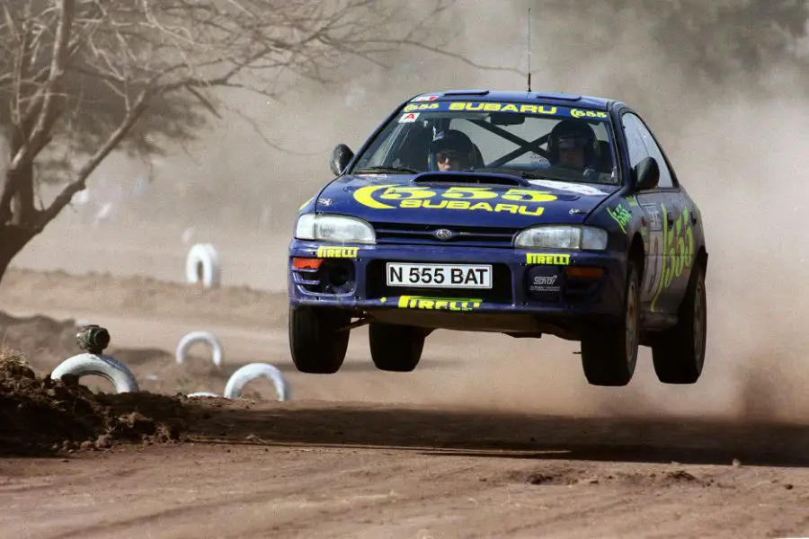 Piero Liatti in the #3 Subaru Impreza 555 in 1996