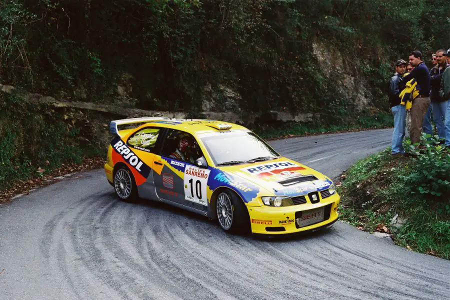 Piero Liatti was driving a Seat Cordoba WRC in 1999