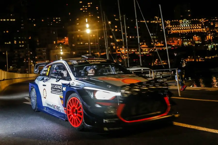 Thierry Neuville on Thursday night at Monte-Carlo