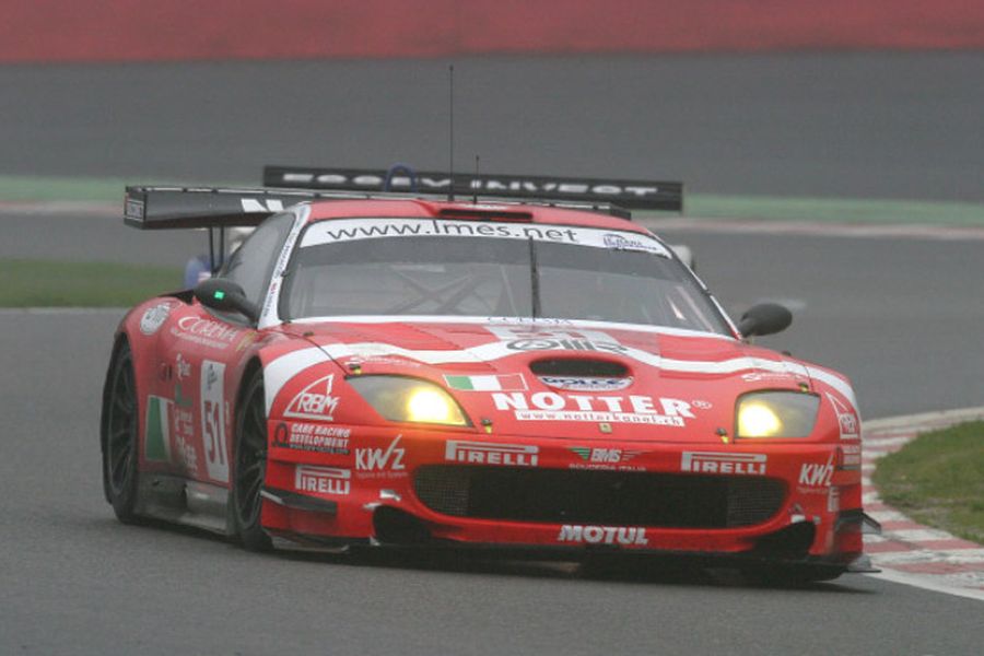 In 2005, Pescatori was driving the #51 Ferrari 550 Maranello