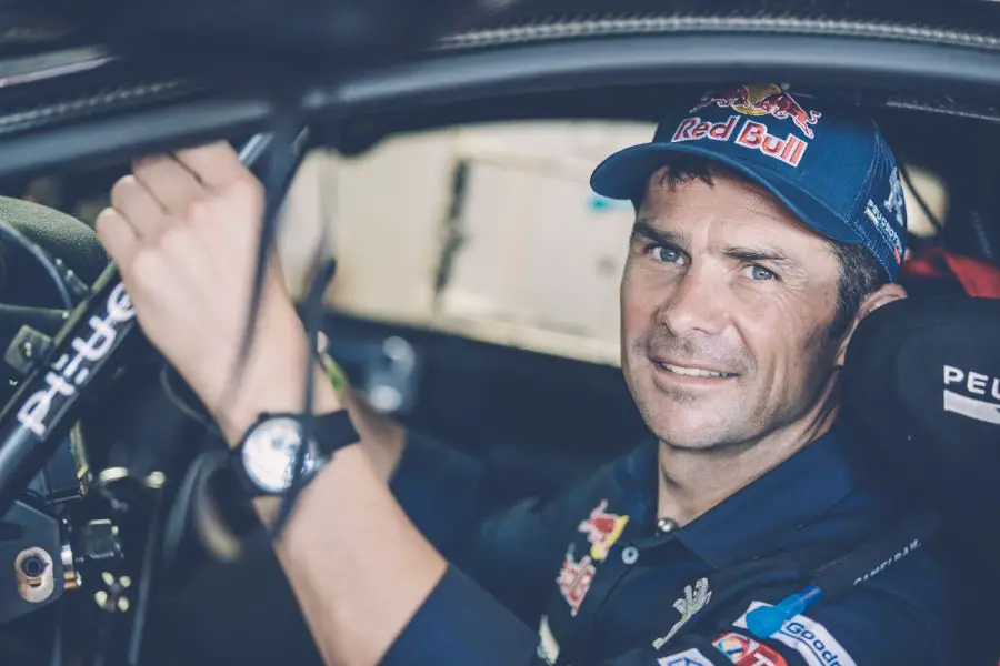 Cyril Despres (FRA) of Team Peugeot TOTAL is seen during the Rally Dakar 2017 technical verification in Asuncion, Paraguay on 1 January 2017