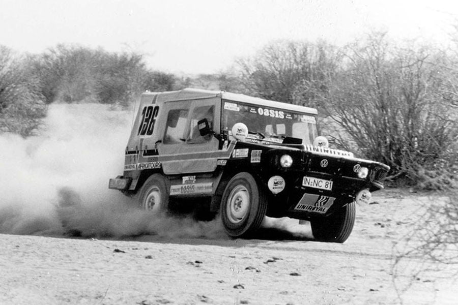 Victorious Volkswagen Iltis at 1980 Dakar Rally