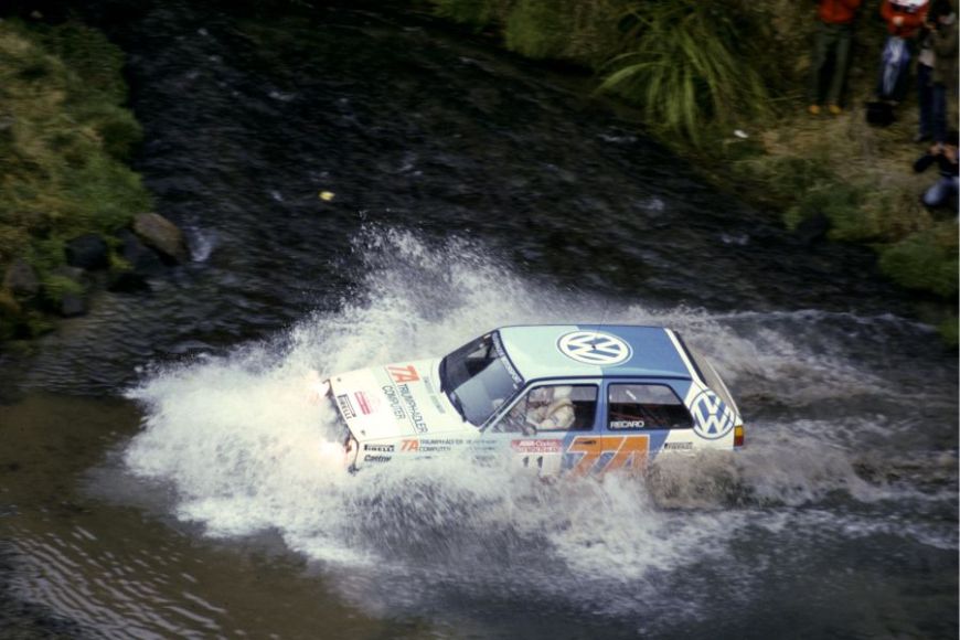 Kenneth Eriksson in the 1986 World Rally Championship