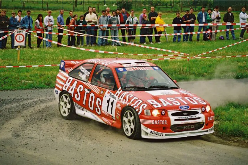 Patrick Snijers in a Ford Escort WRC