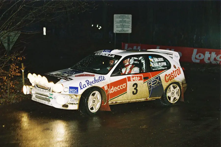 Patrick Snijers in a Toyota Corolla WRC, 2000