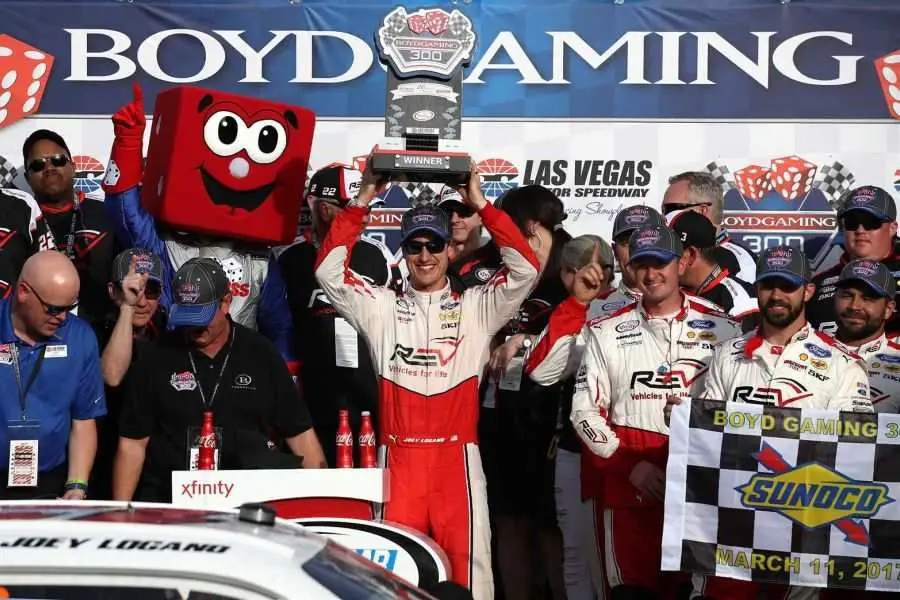 Joey Logano won boyd Gaming 300 on Saturday