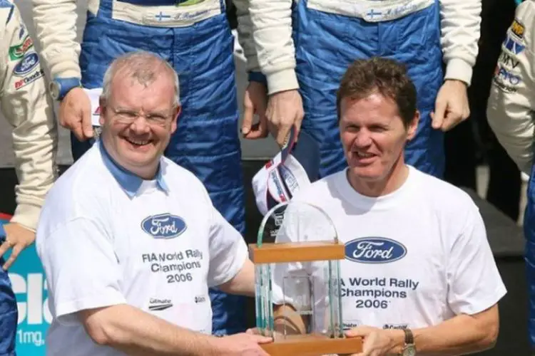 Celebrating 1996 WRC victory