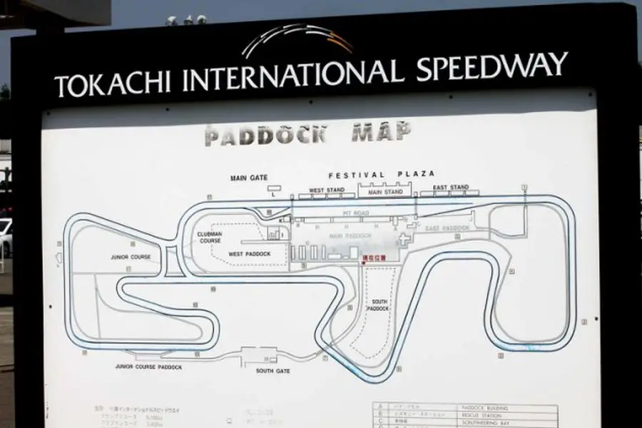 Tokachi Speedway's circuit layout/ map