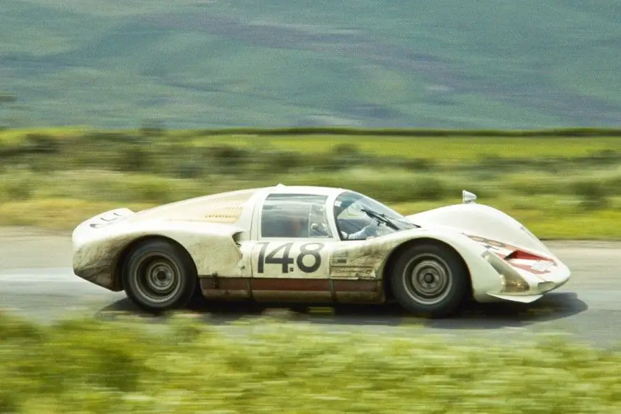 Herbert Müller's #148 Porsche 906 Carrera 6 at 1966 Targa Florio