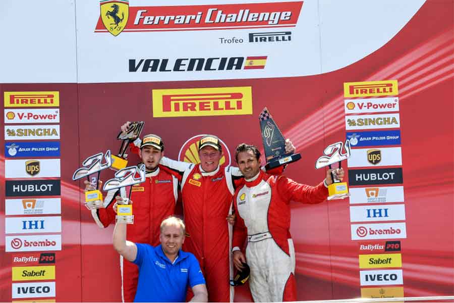 Ferrari Challenge Europe Trofeo Pirelli AM podium Valencia 2017