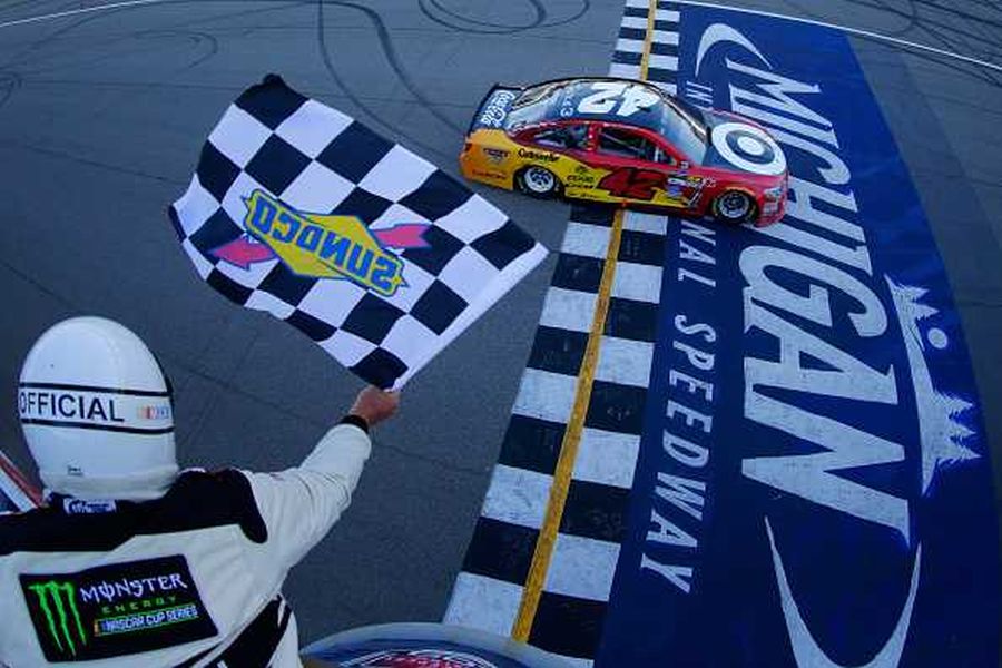 Larson's second win at Michigan International Speedway