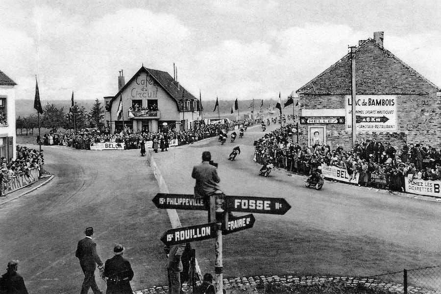 The famous Cafe du Circuit at Mettet's road racing track