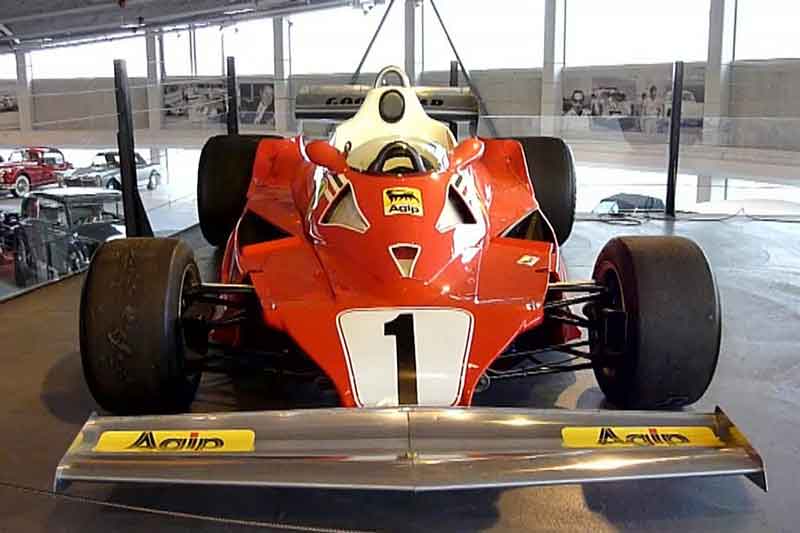 Niki Lauda Ferrari 312T2 exhibited front view