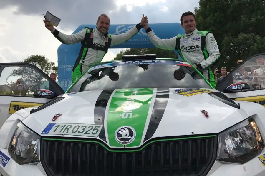 Jan Kopecky, Pavel Dresler, 2017 Barum Czech Rally Zlin winners