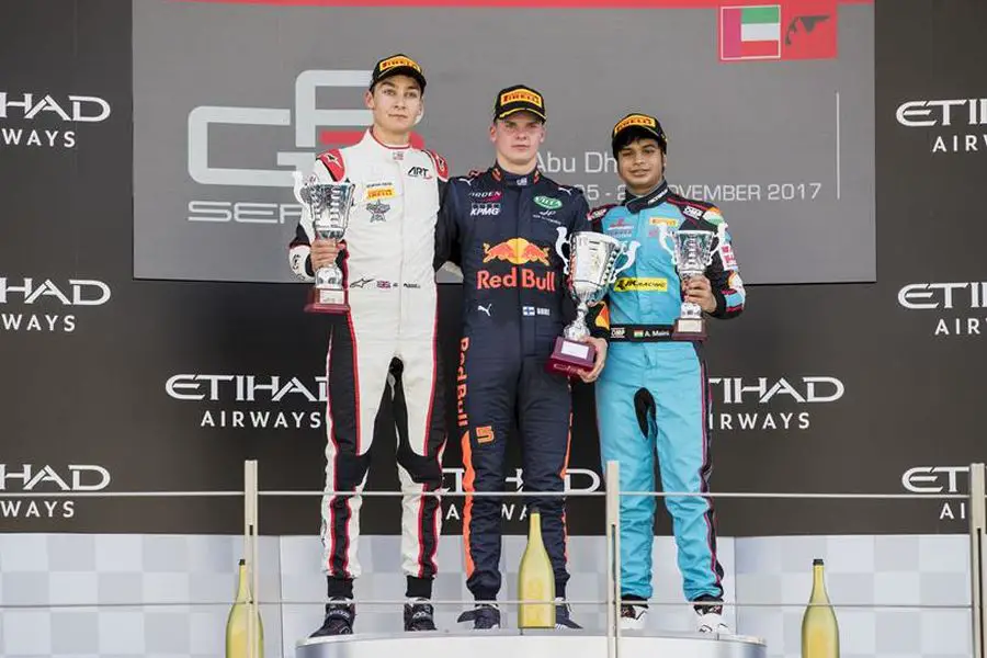 GP3 series podium at Yas Marina Circuit