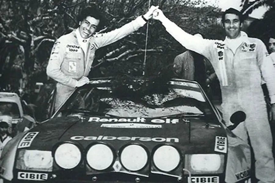 Guy Frequelin (right) early in a career, Alpine A310