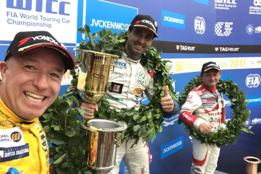 WTCC Macau race 1 podium