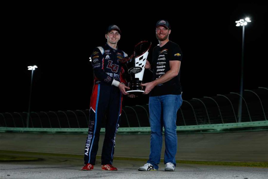 William Byron and team owner Dale Earnhardt Jr.