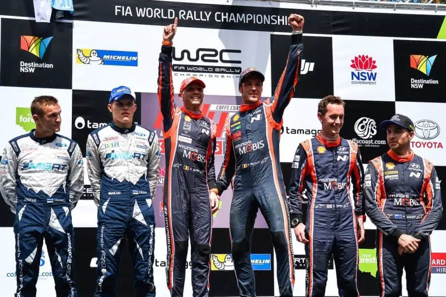 2017 Rally Australia podium