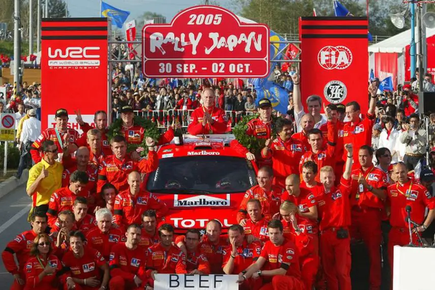 2005 Rally Japan, winners Marcus Gronholm and Timo Rautiainen