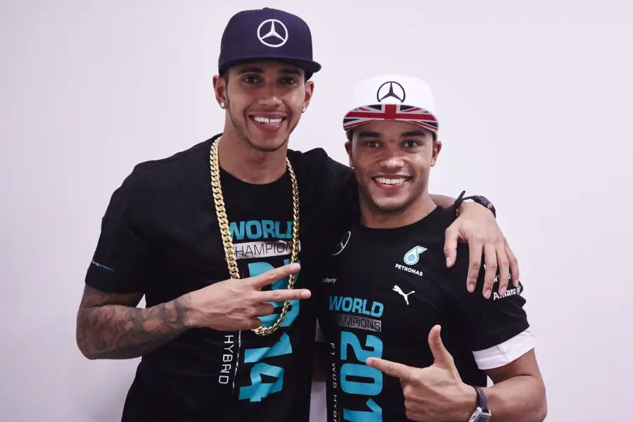 Lewis and Nicolas Hamilton