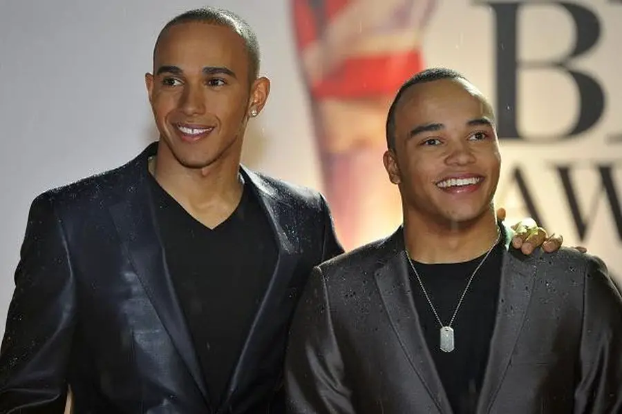 Lewis and Nicolas Hamilton