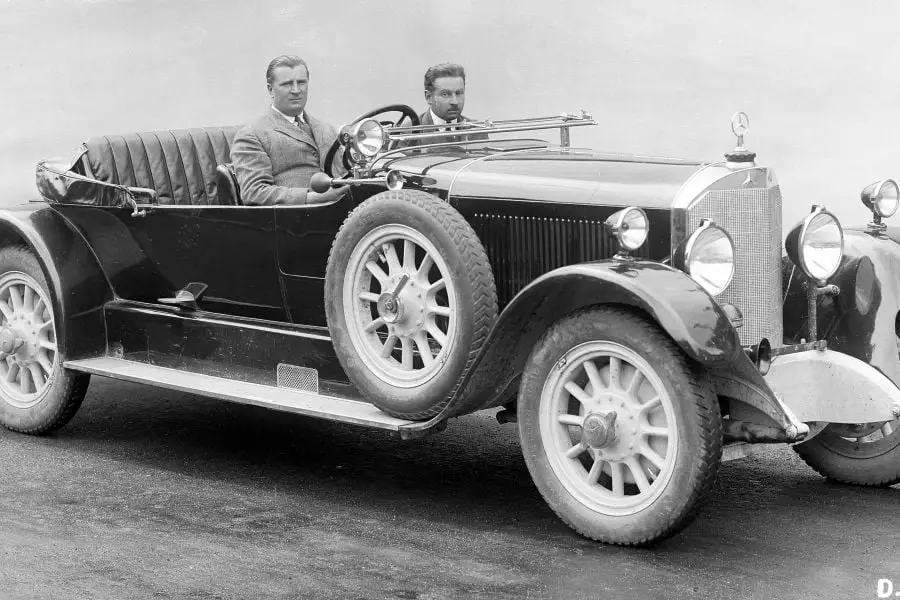 Alfred Neubauer pictured in 1925 in a Mercedes 24/100/140 PS touring car