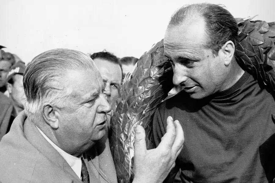 Alfred Neubauer and Juan Manuel Fangio