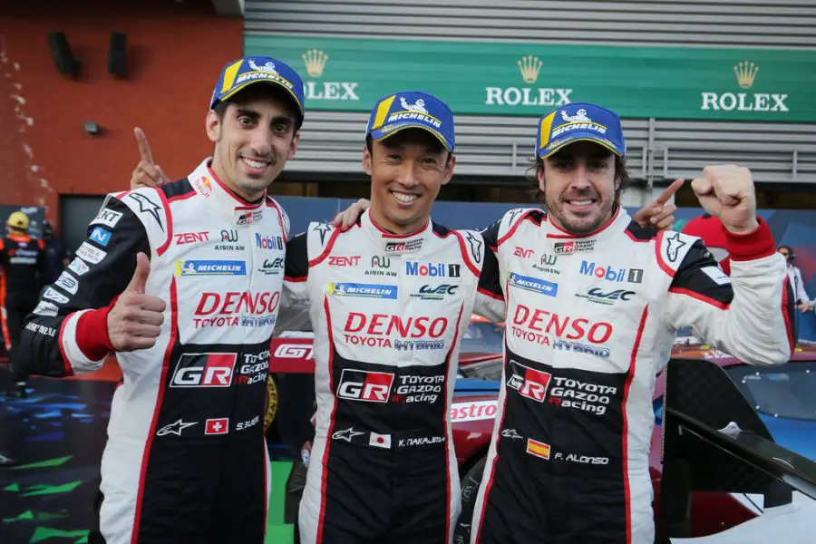 2018 6 Hours of Spa winners Buemi, Nakajima, Alonso