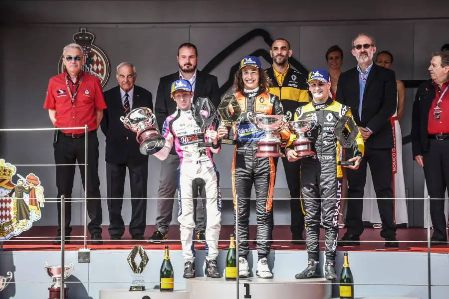 Formula Renault Monaco race 1 podium