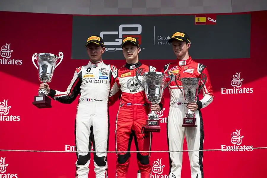 GP3 Series Barcelona race 1 podium