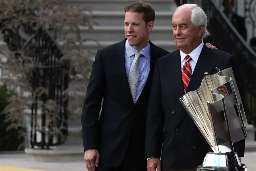 Roger Penske with 2012 Cup Series champion Brad Keselowski