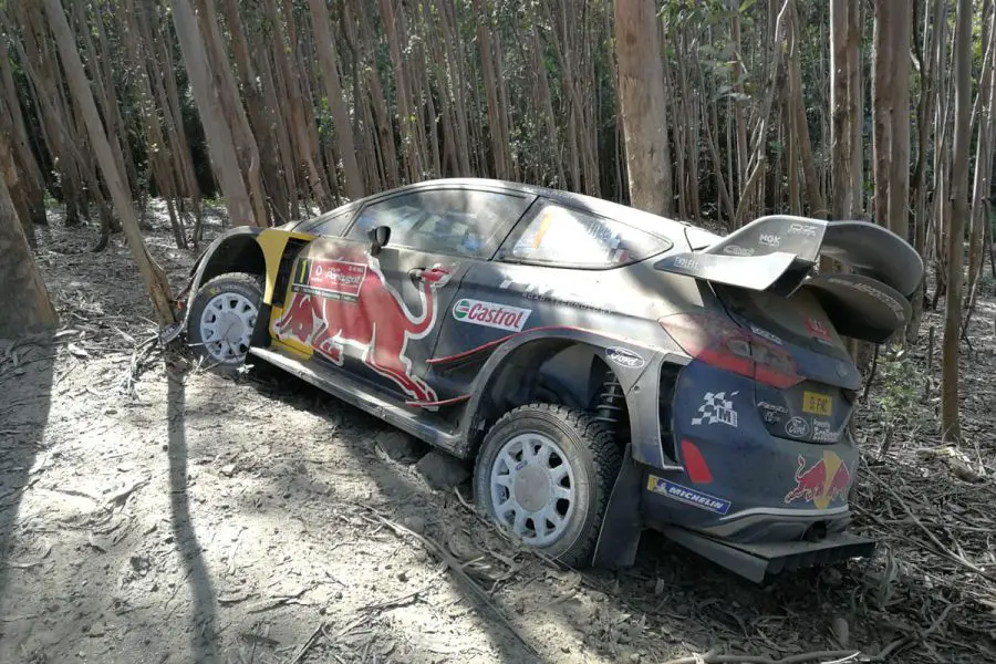 2018 Rally de Portugal, Sebastien Ogier crash